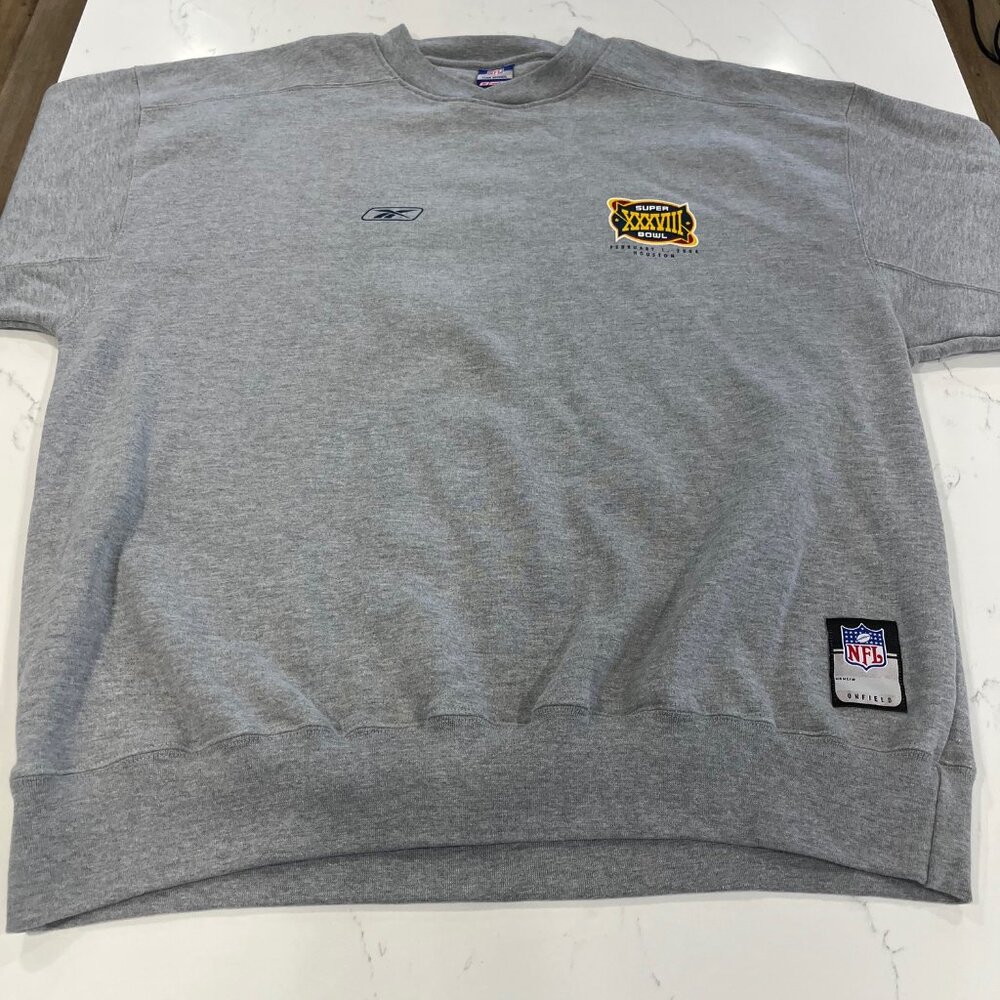 Vintage 2004 Super Bowl Sweatshirt Reebok Crewneck Super Bowl Houston 2004 XL